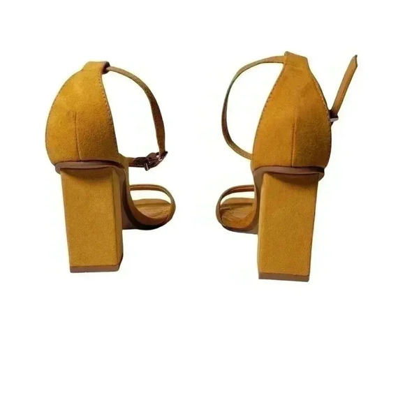 New Bershka Women's Open Toe Block Kitten Heels Dress Sandals Fall - Picture 3 of 11